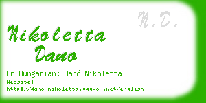 nikoletta dano business card