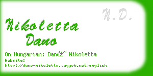 nikoletta dano business card